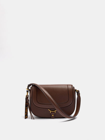 Oval Crossbody Bag With Flap