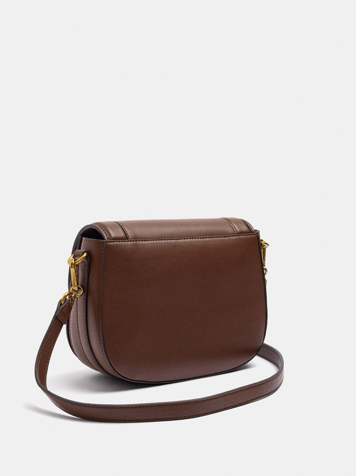 Oval Crossbody Bag With Flap