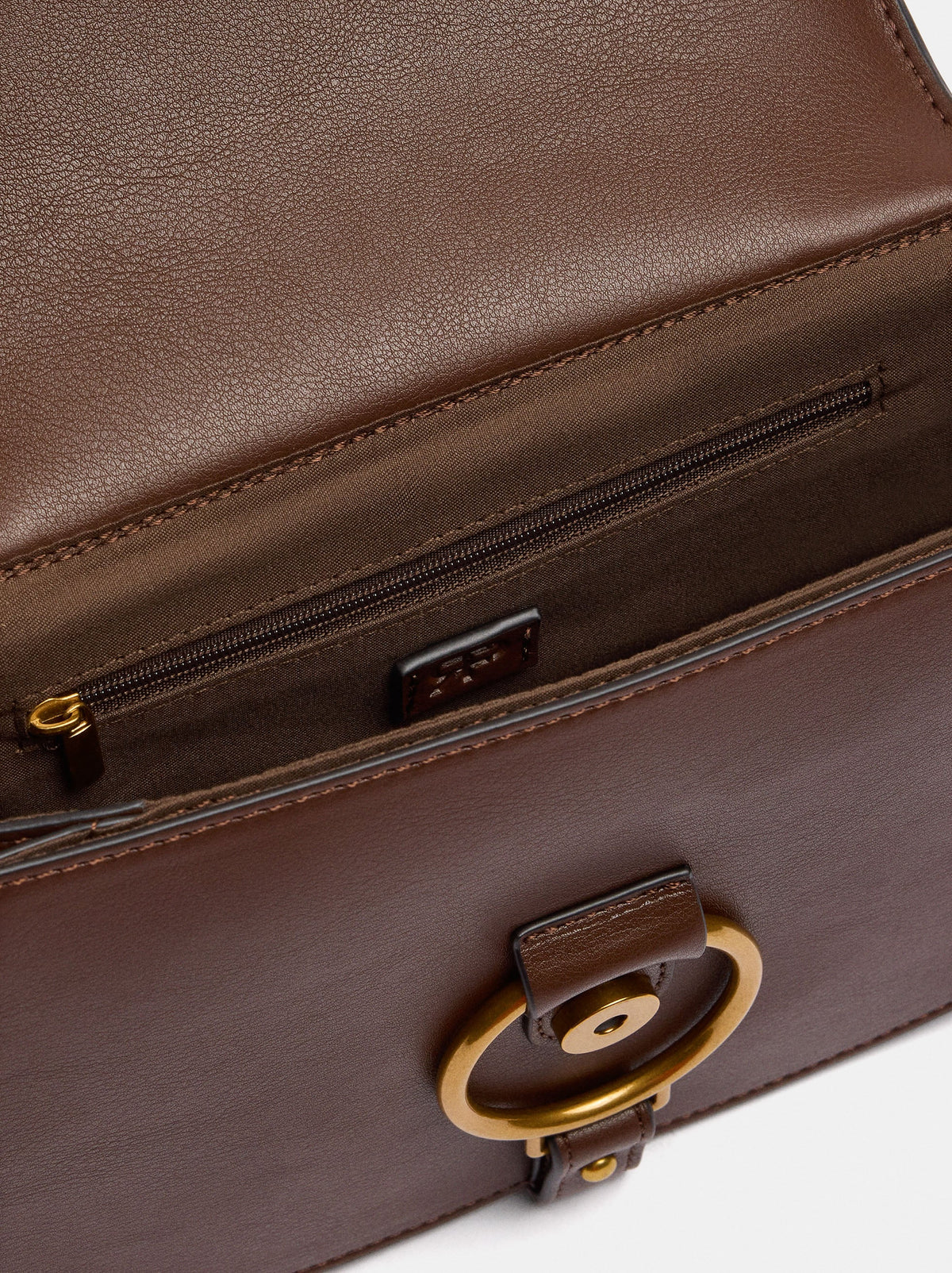 Oval Crossbody Bag With Flap