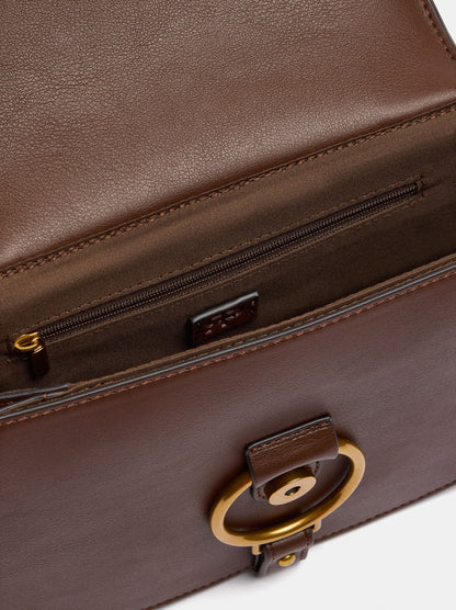 Oval Crossbody Bag With Flap