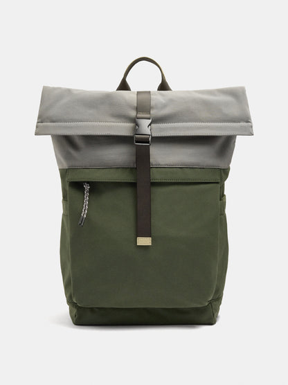 Nylon Roll-Top Cabin Backpack With Bottle Holder L
