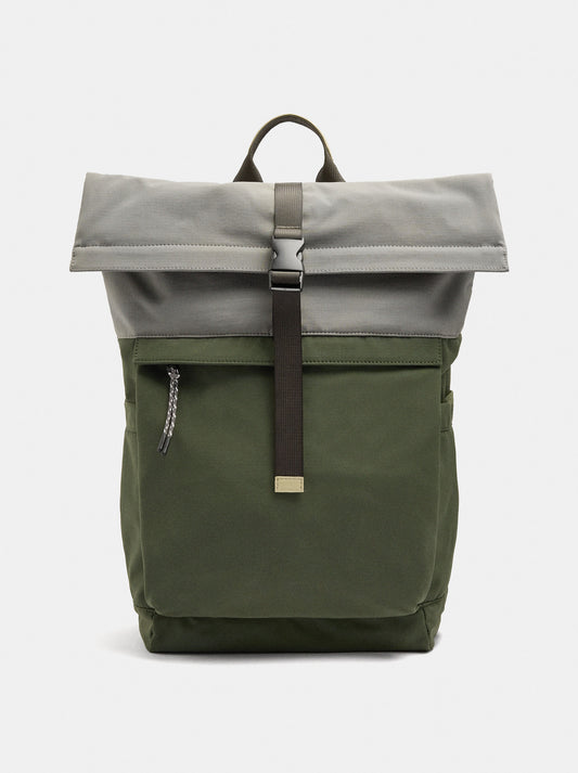 Nylon Roll-Top Cabin Backpack With Bottle Holder L