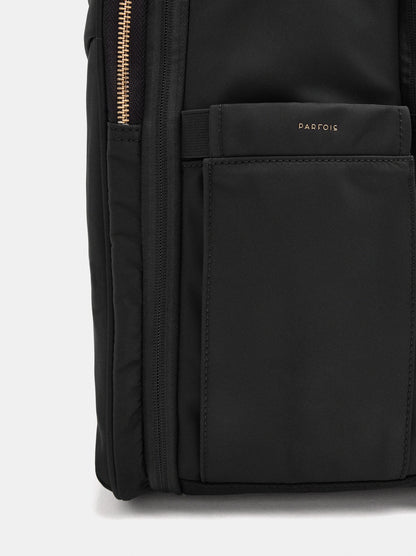 Expandable Nylon Cabin Backpack With Bottle Holder
