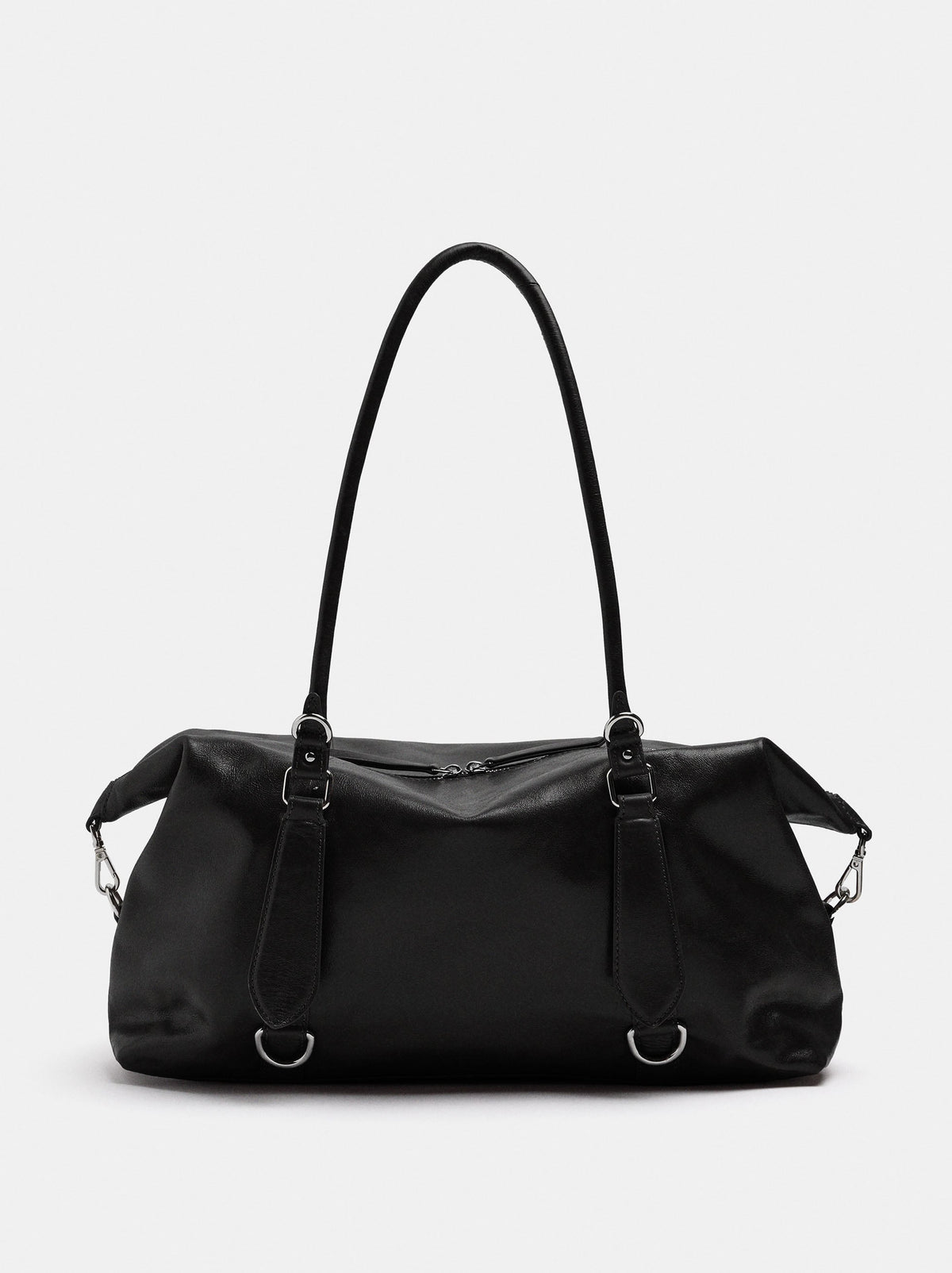 M Leather Shopper Bag With Rings