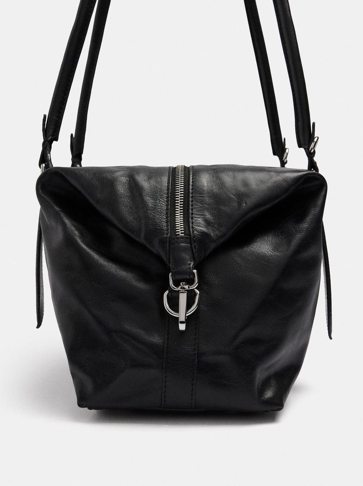 M Leather Shopper Bag With Rings