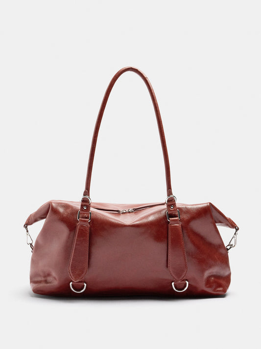 M Leather Shopper Bag With Rings
