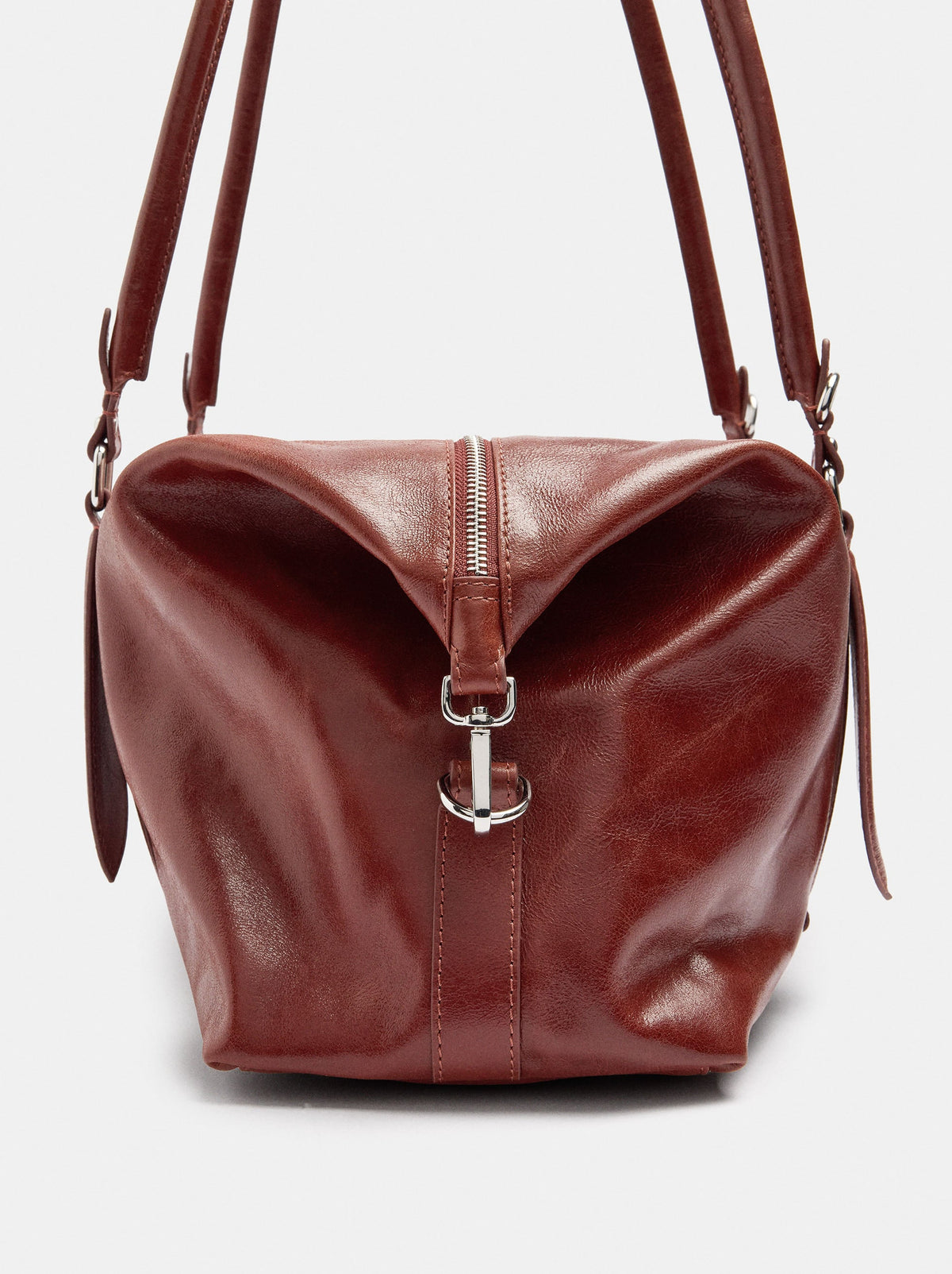 M Leather Shopper Bag With Rings