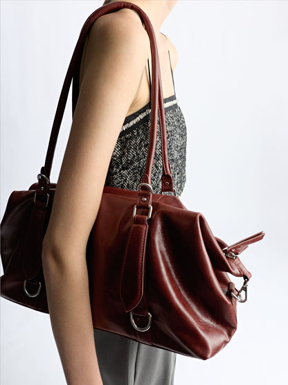 M Leather Shopper Bag With Rings