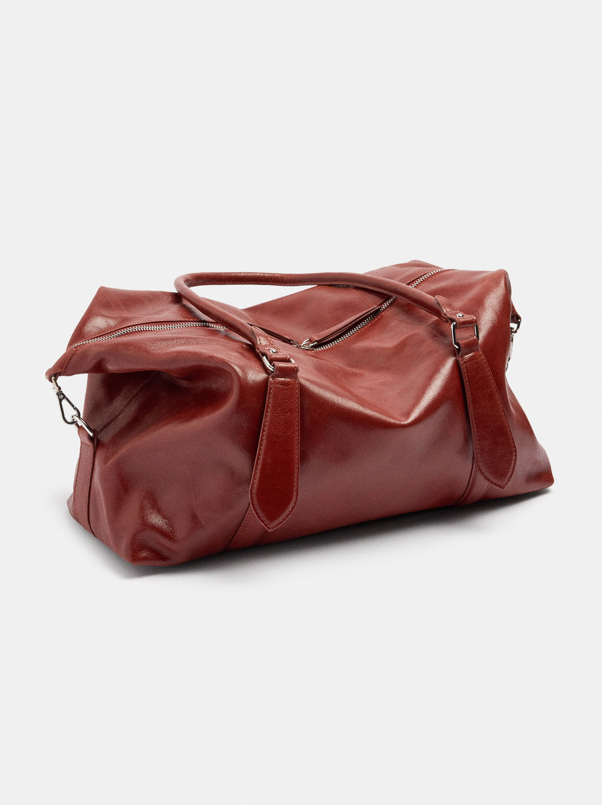 M Leather Shopper Bag With Rings