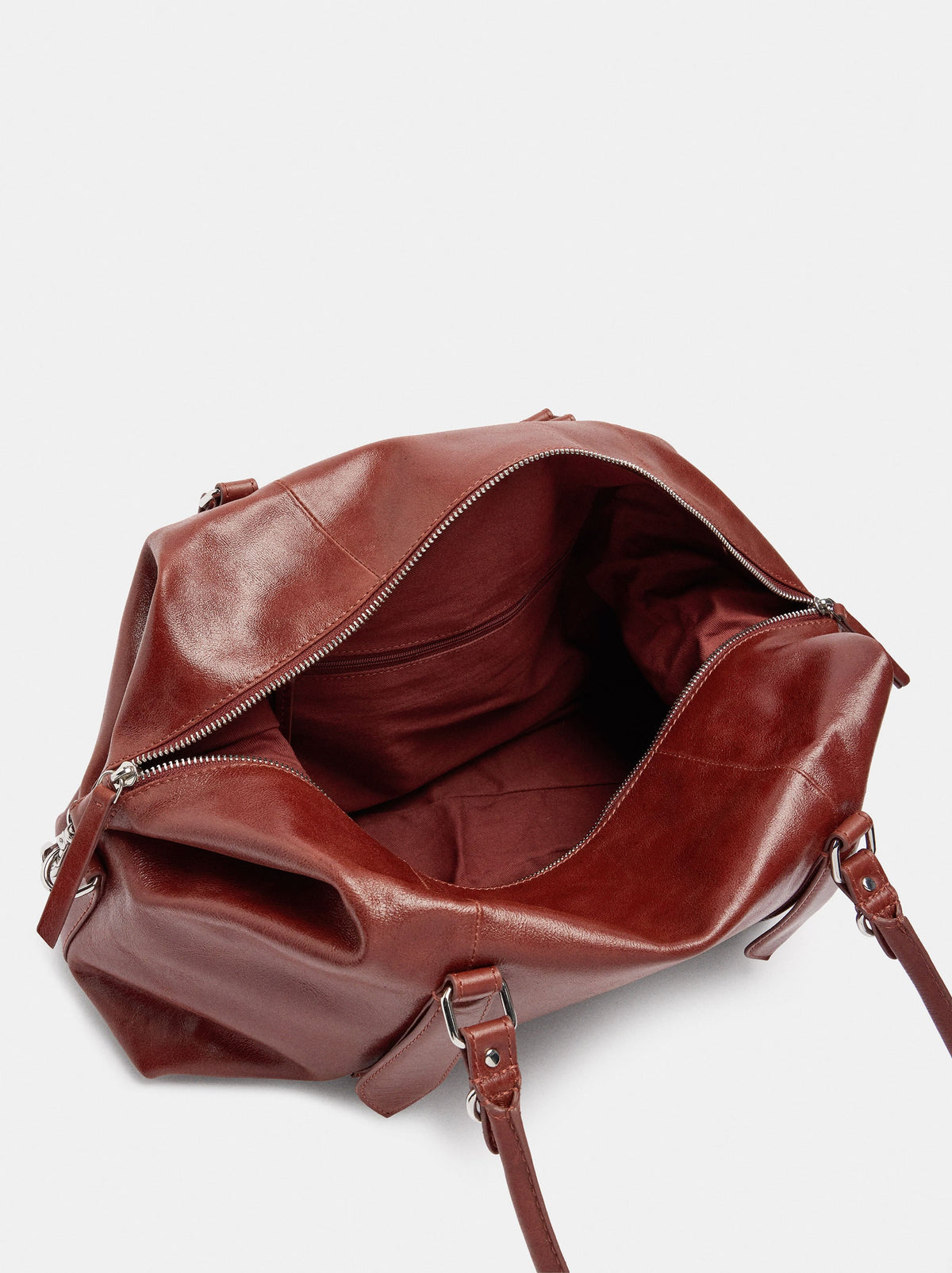 M Leather Shopper Bag With Rings