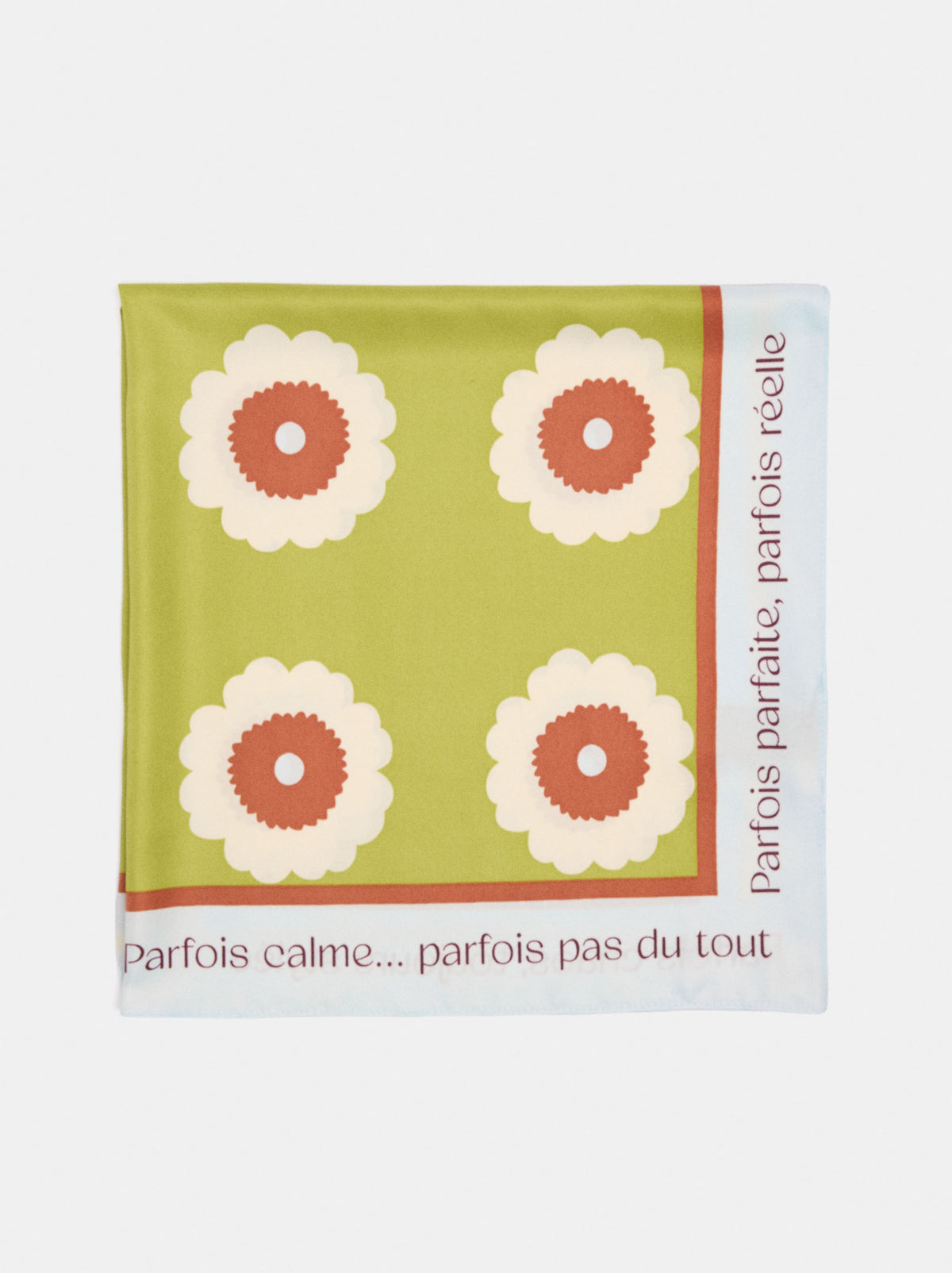 Square Scarf With Floral Print