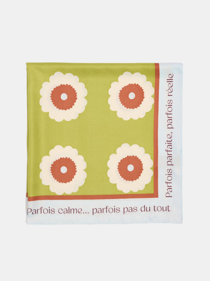 Square Scarf With Floral Print