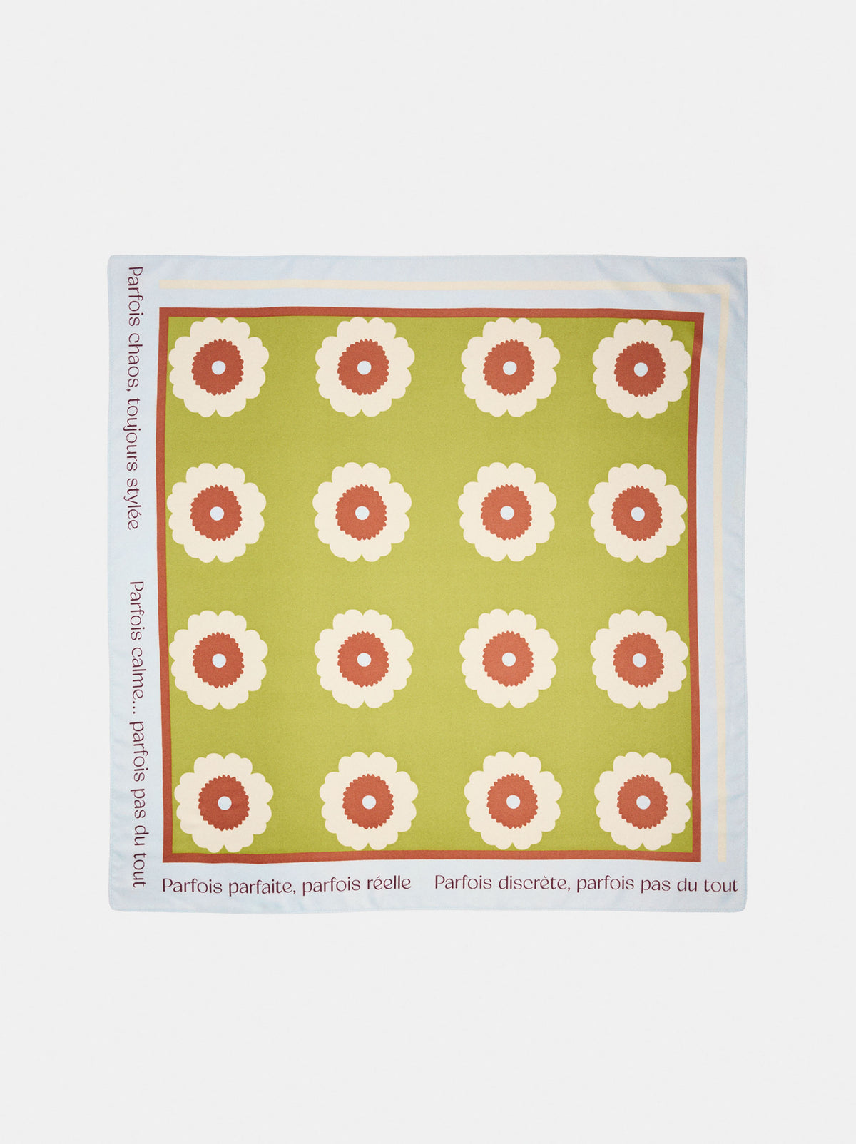 Square Scarf With Floral Print