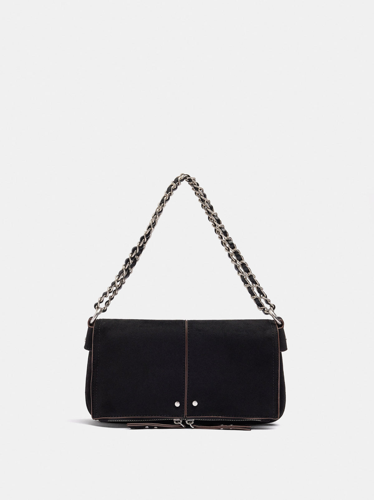 Leather-Effect Handbag With Flap