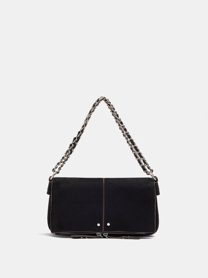 Leather-Effect Handbag With Flap