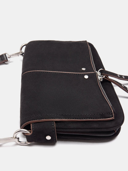 Leather-Effect Handbag With Flap