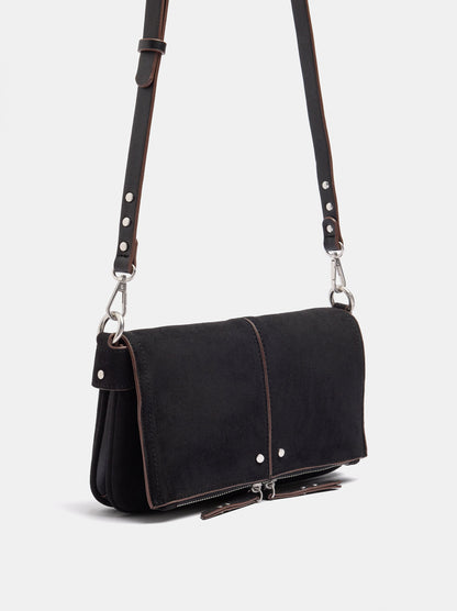 Leather-Effect Handbag With Flap