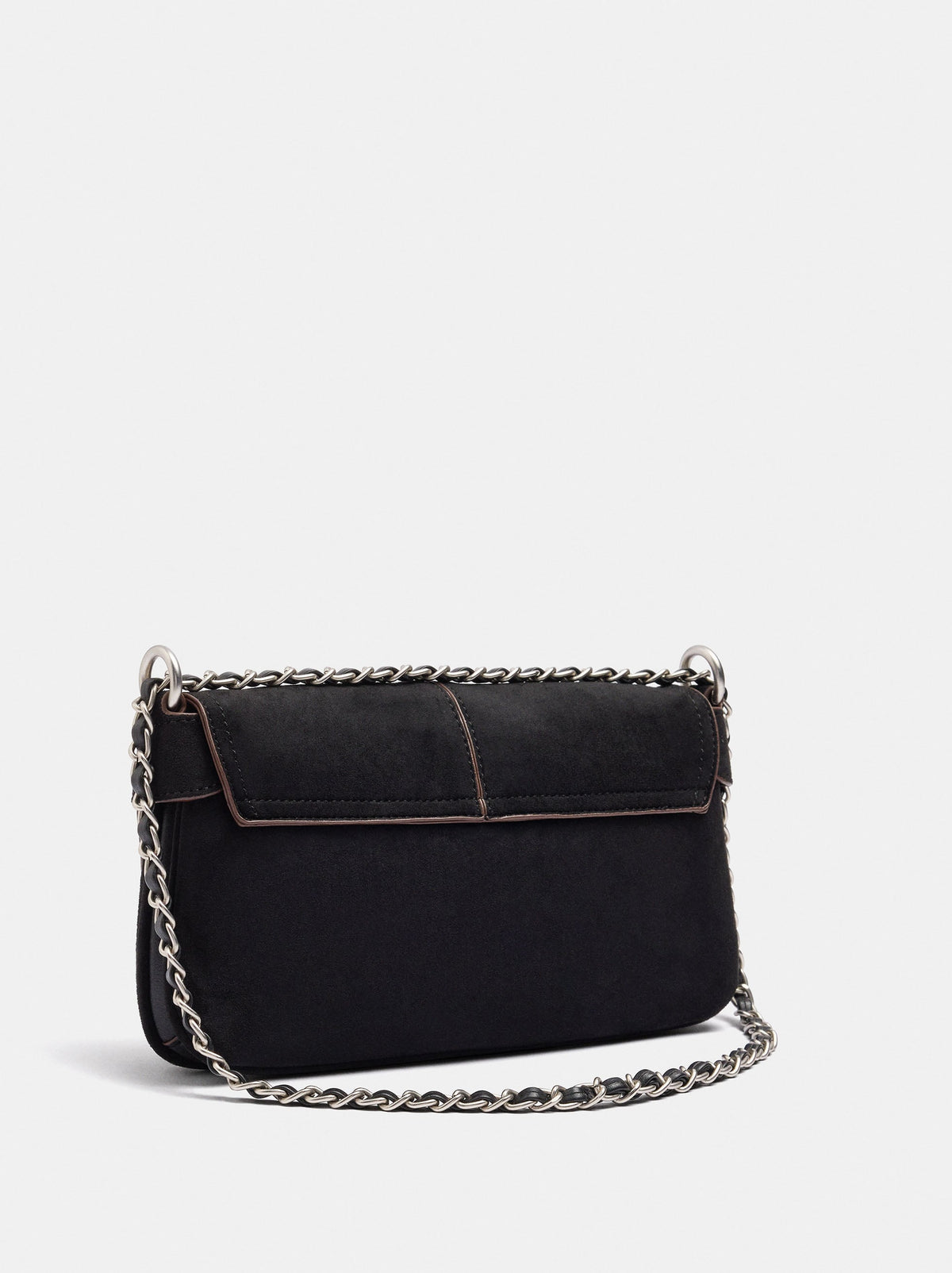 Leather-Effect Handbag With Flap