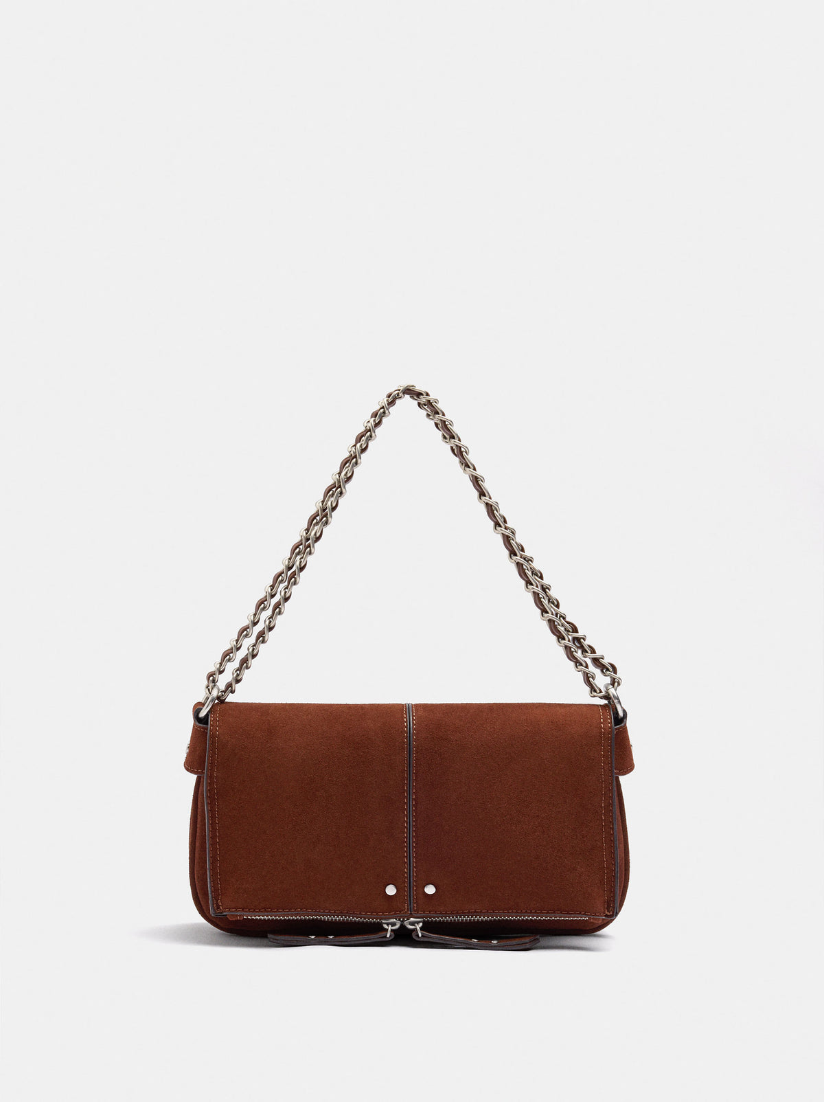 Leather-Effect Handbag With Flap
