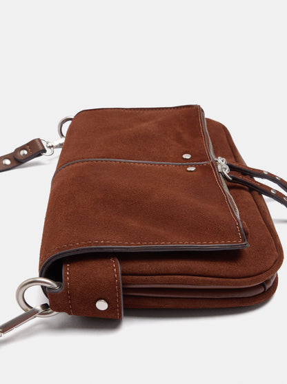 Leather-Effect Handbag With Flap