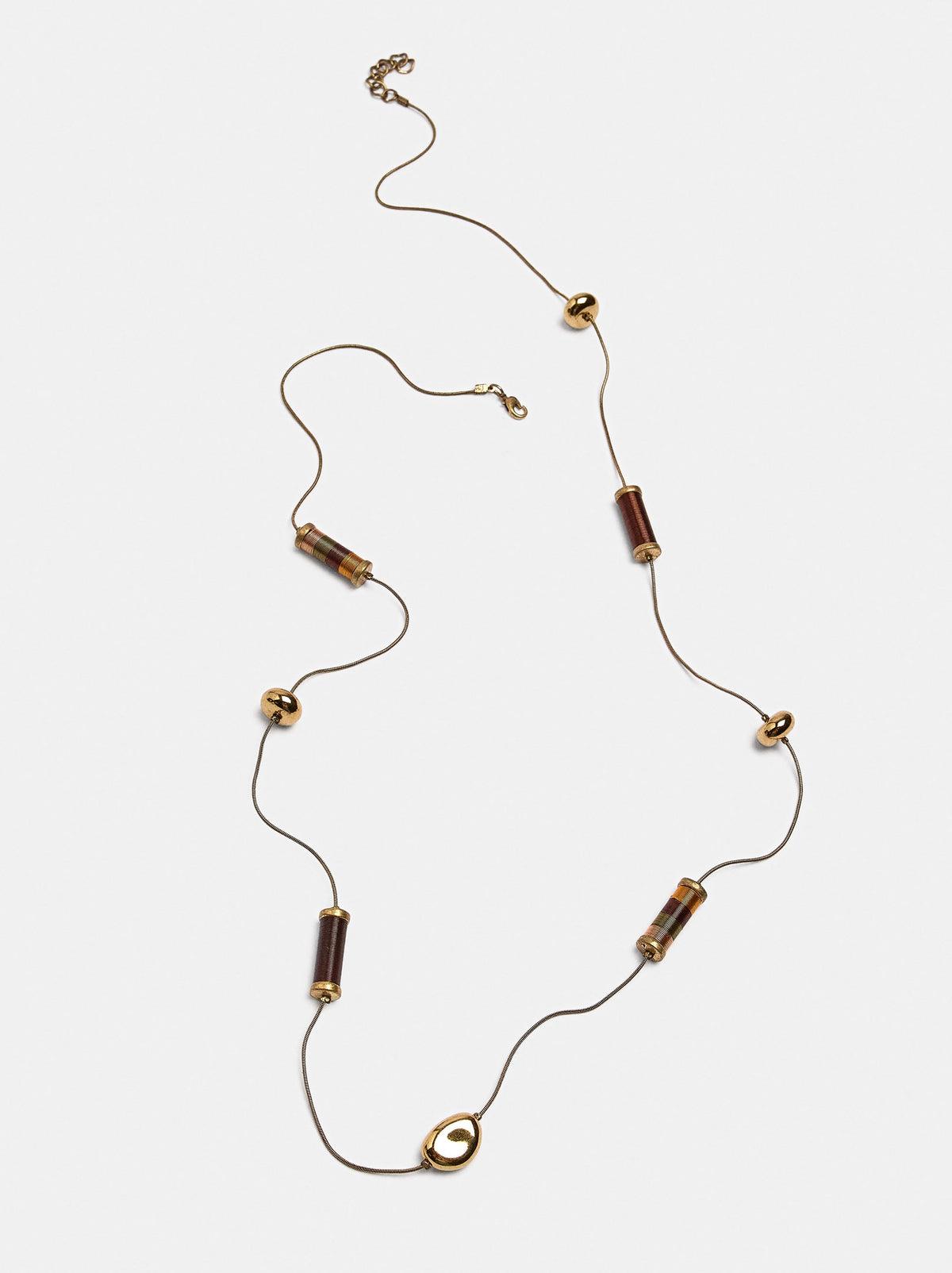 Long Necklace With Bars And Beads