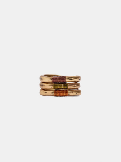 Set Of Rings With Multicolor Details