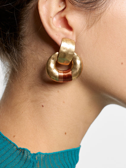 Long Multicolor Hoop Earrings