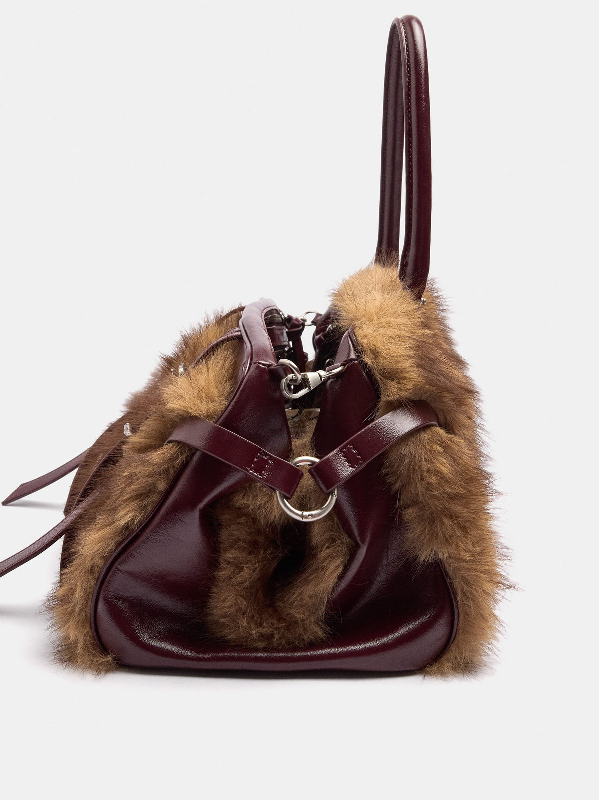 Handbag With Leather Details
