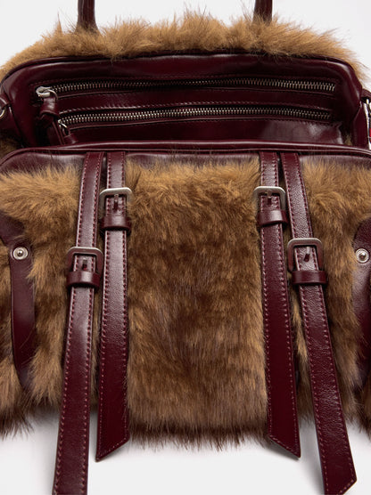 Handbag With Leather Details