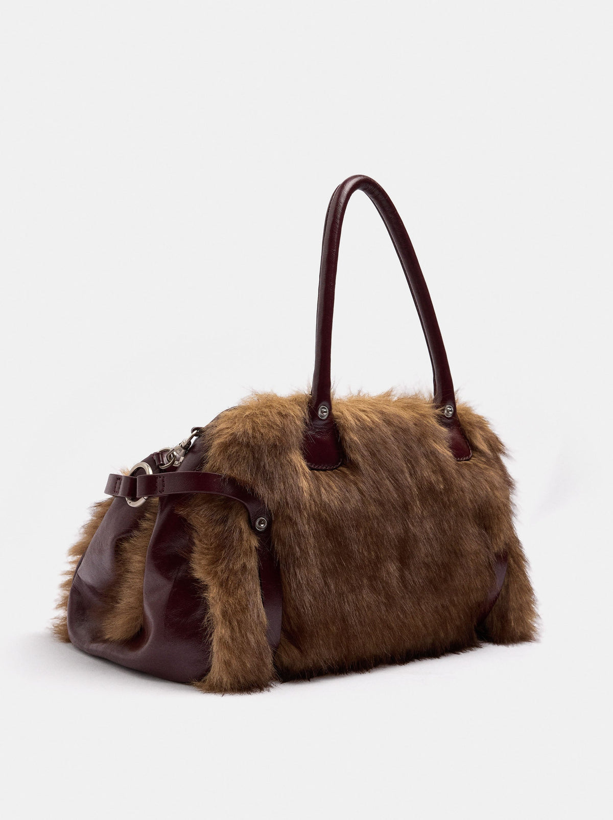 Handbag With Leather Details