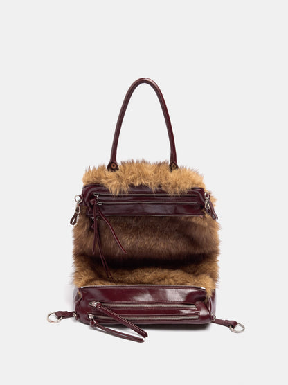 Handbag With Leather Details