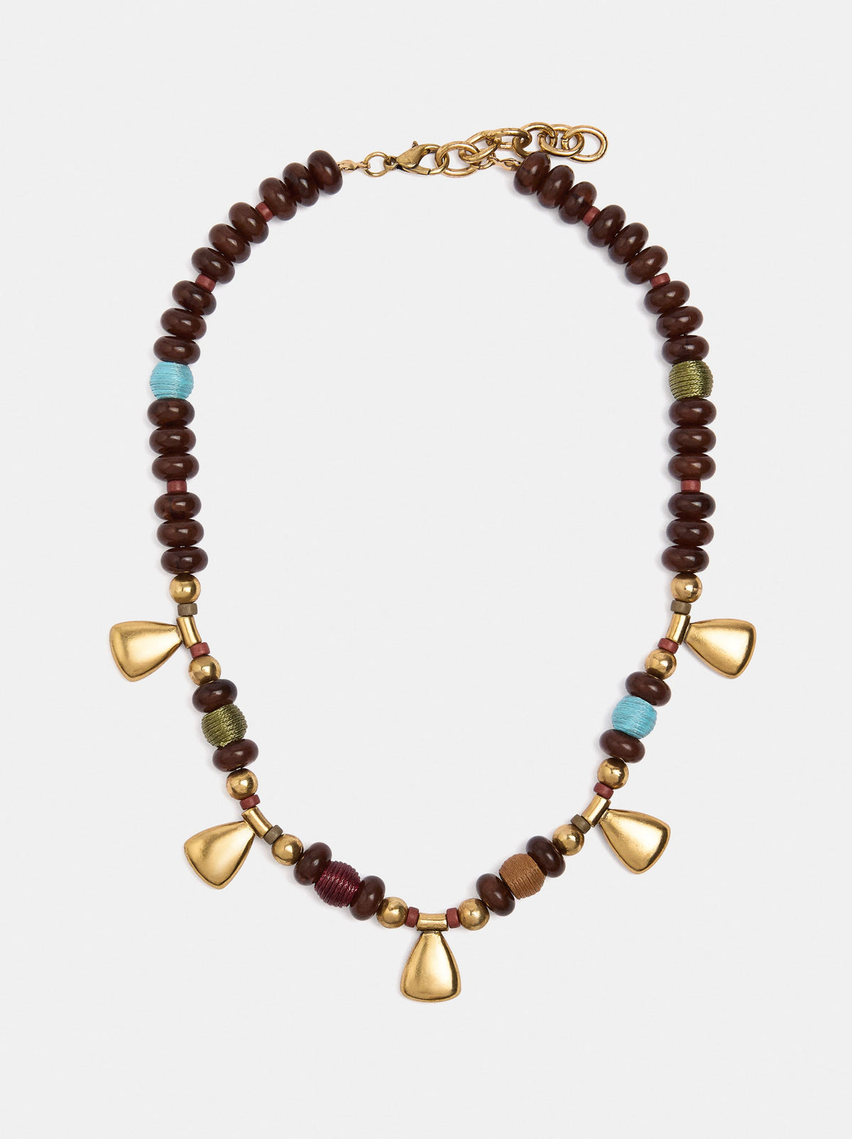Multicolor Beaded Necklace With Pendants