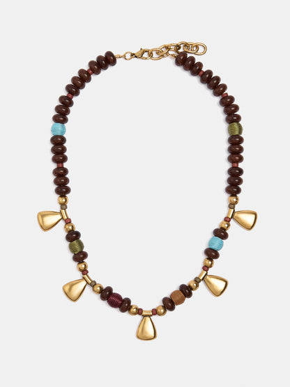 Multicolor Beaded Necklace With Pendants