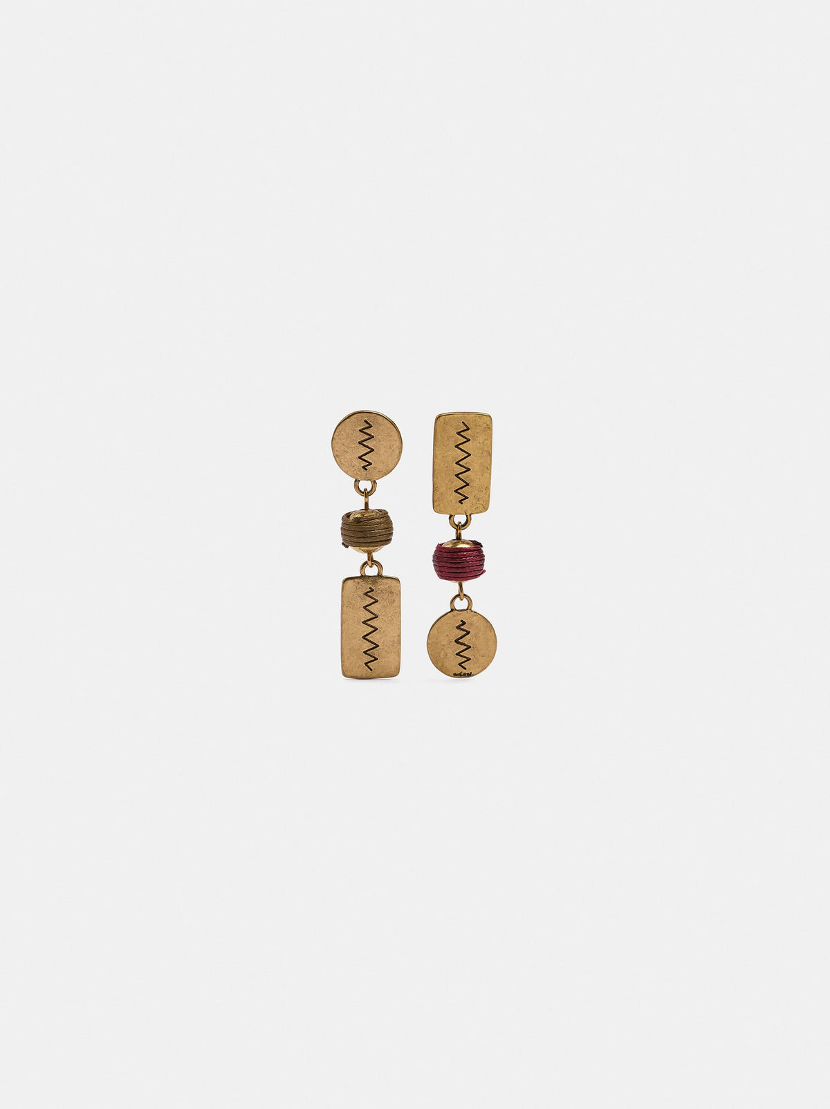 Asymmetrical Plate Earrings