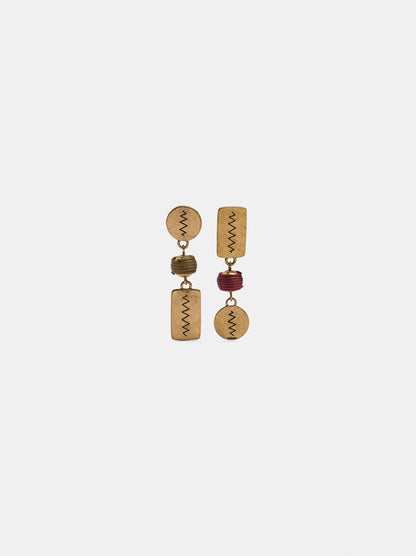 Asymmetrical Plate Earrings