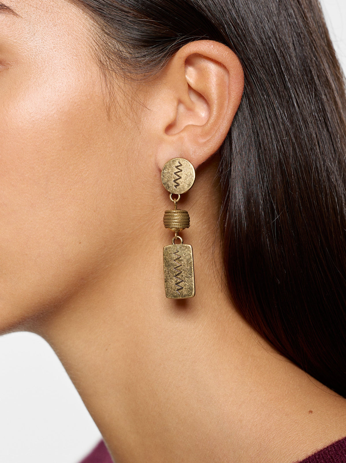 Asymmetrical Plate Earrings