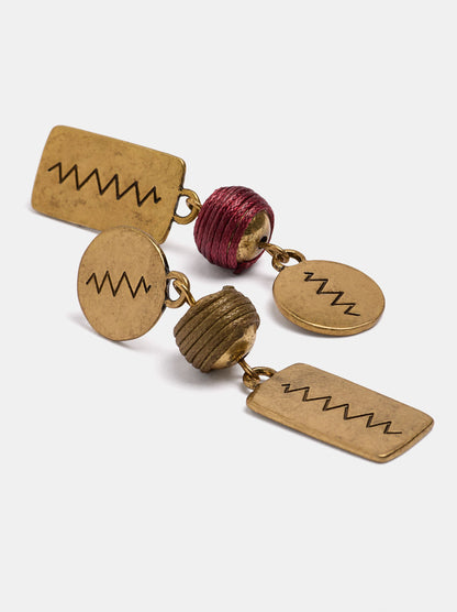 Asymmetrical Plate Earrings