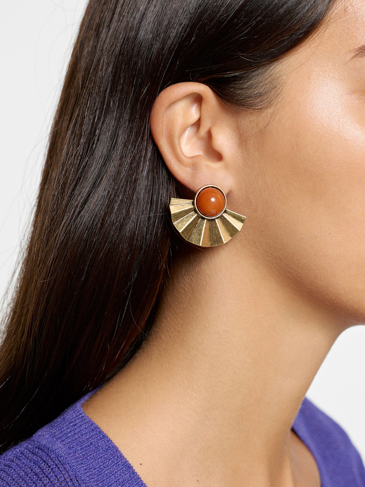 Resin Fan Earrings
