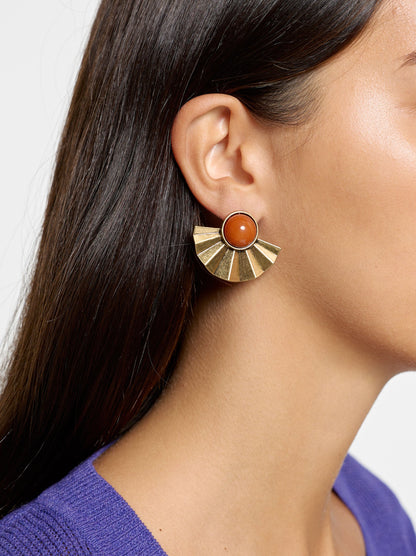 Resin Fan Earrings