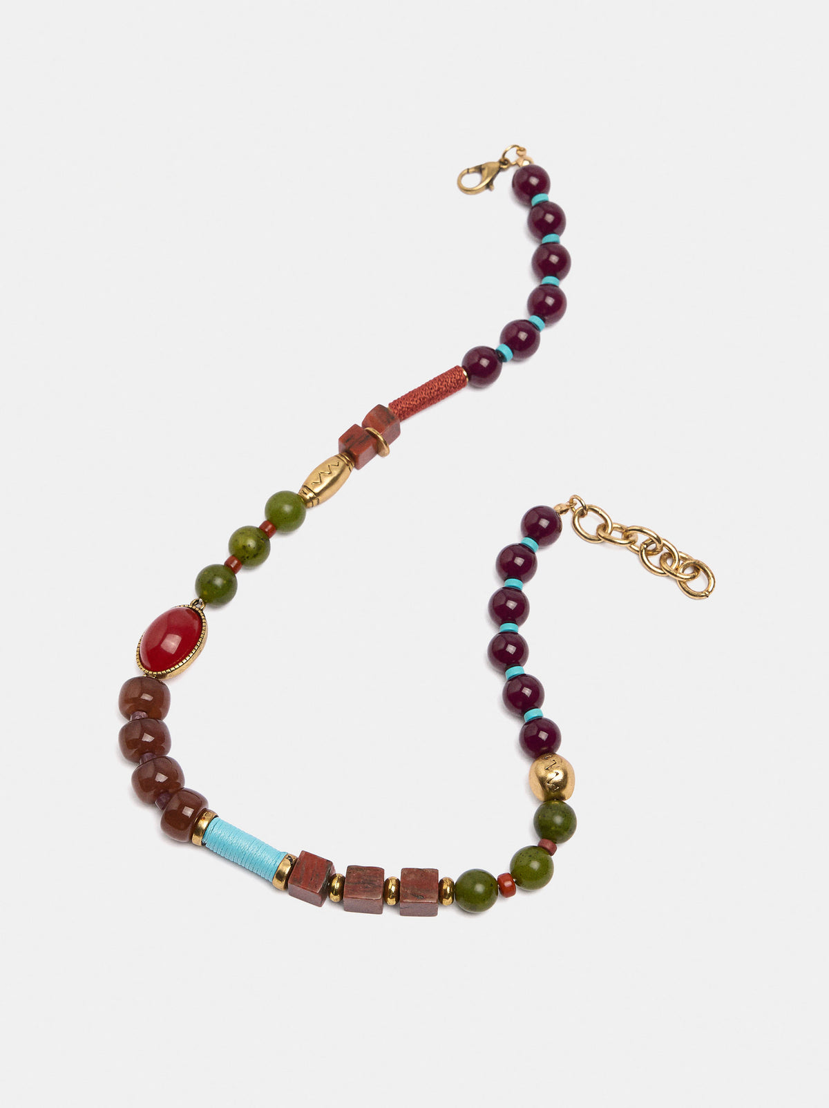 Short Multicolour Bead Necklace