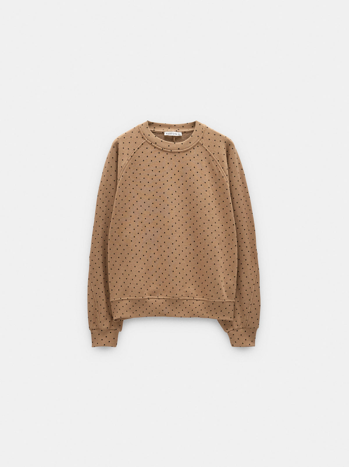 Printed Polka-Dot Sweatshirt With Removable Scarf