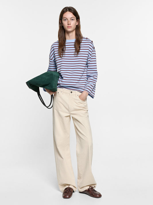 Striped T-Shirt With Heart Buttons