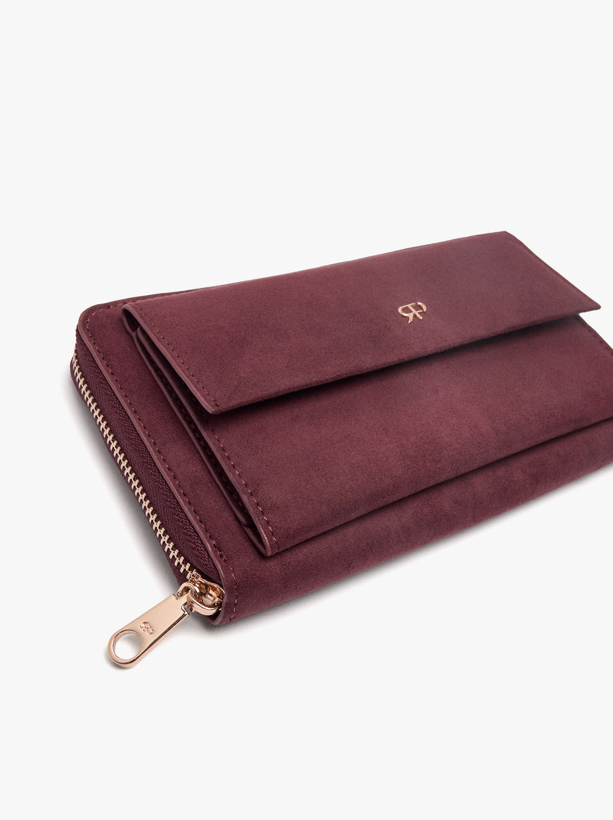 Leather-Effect Wallet With Flap Pocket