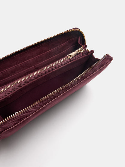 Leather-Effect Wallet With Flap Pocket