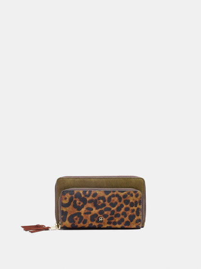 L Wallet With Leather Details