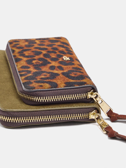L Wallet With Leather Details