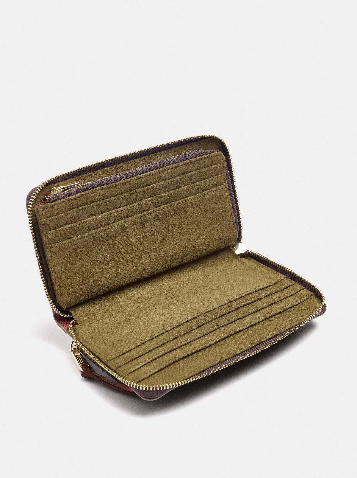 L Wallet With Leather Details