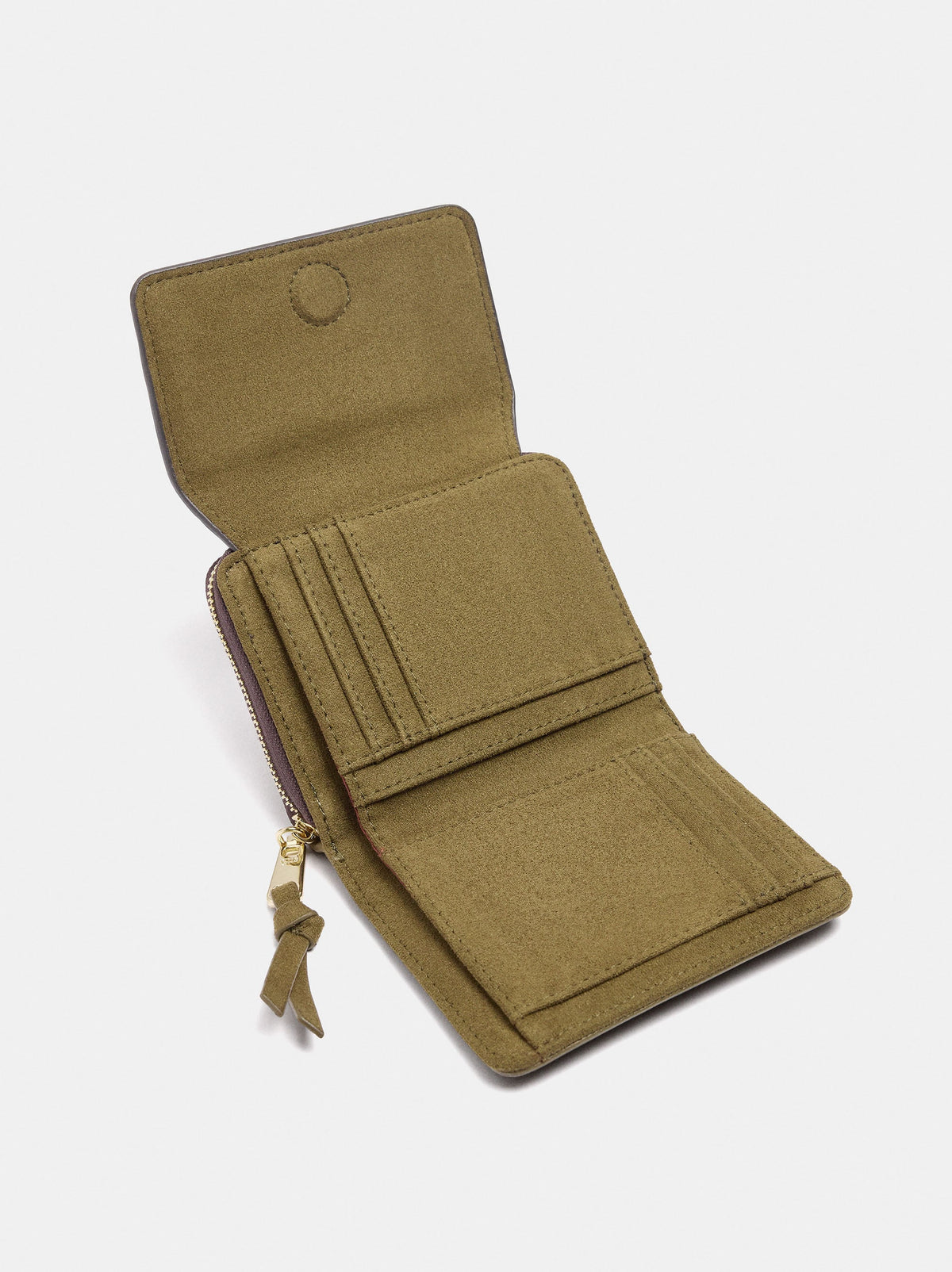 Small Wallet With Leather Details