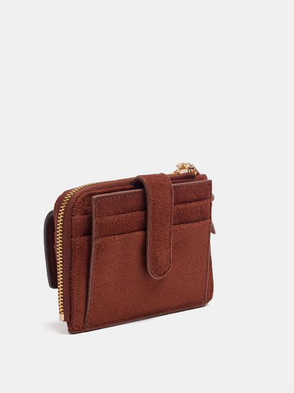 Card Holder With Leather Details