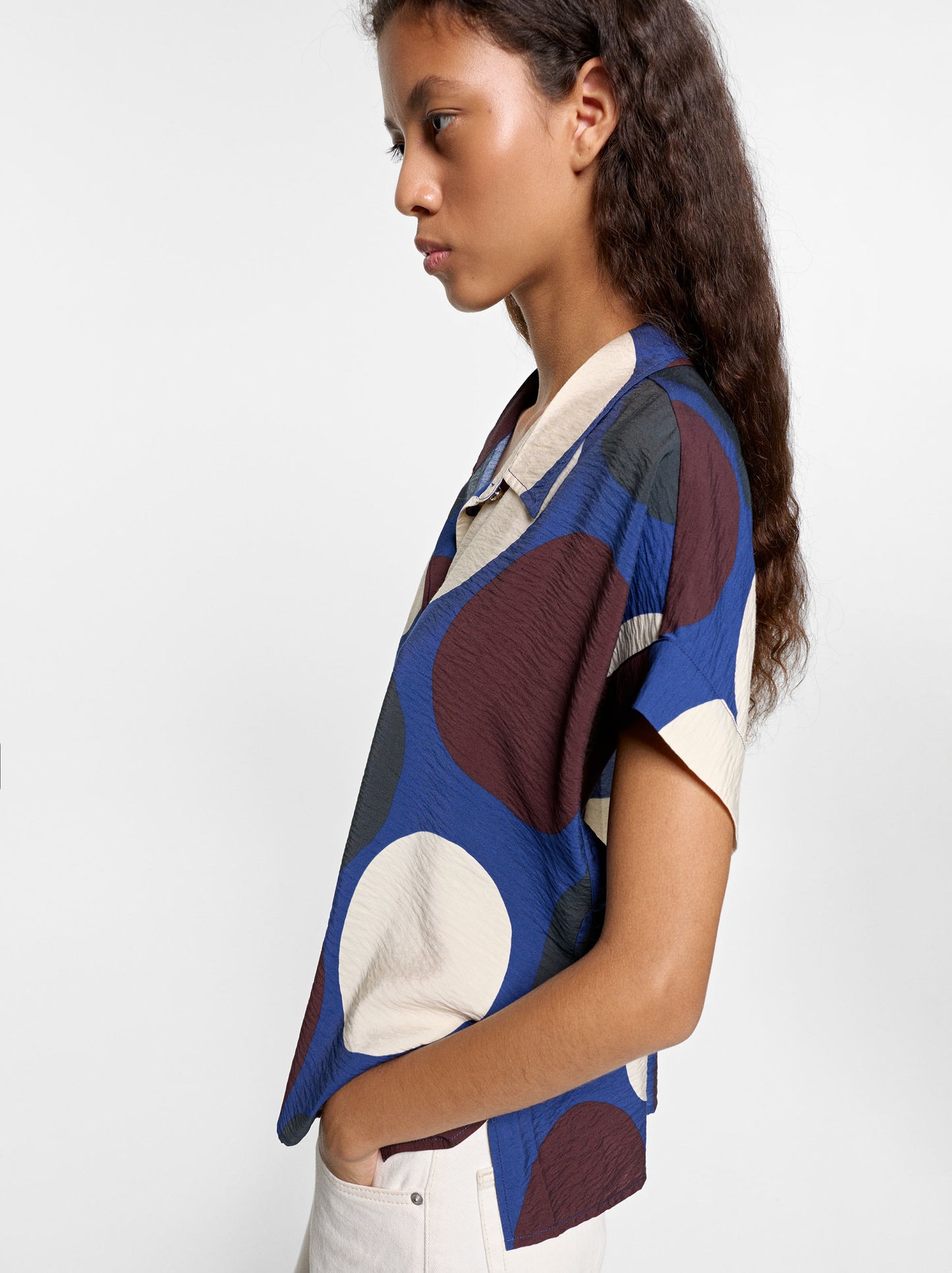 Printed Shirt With Crinkled Effect